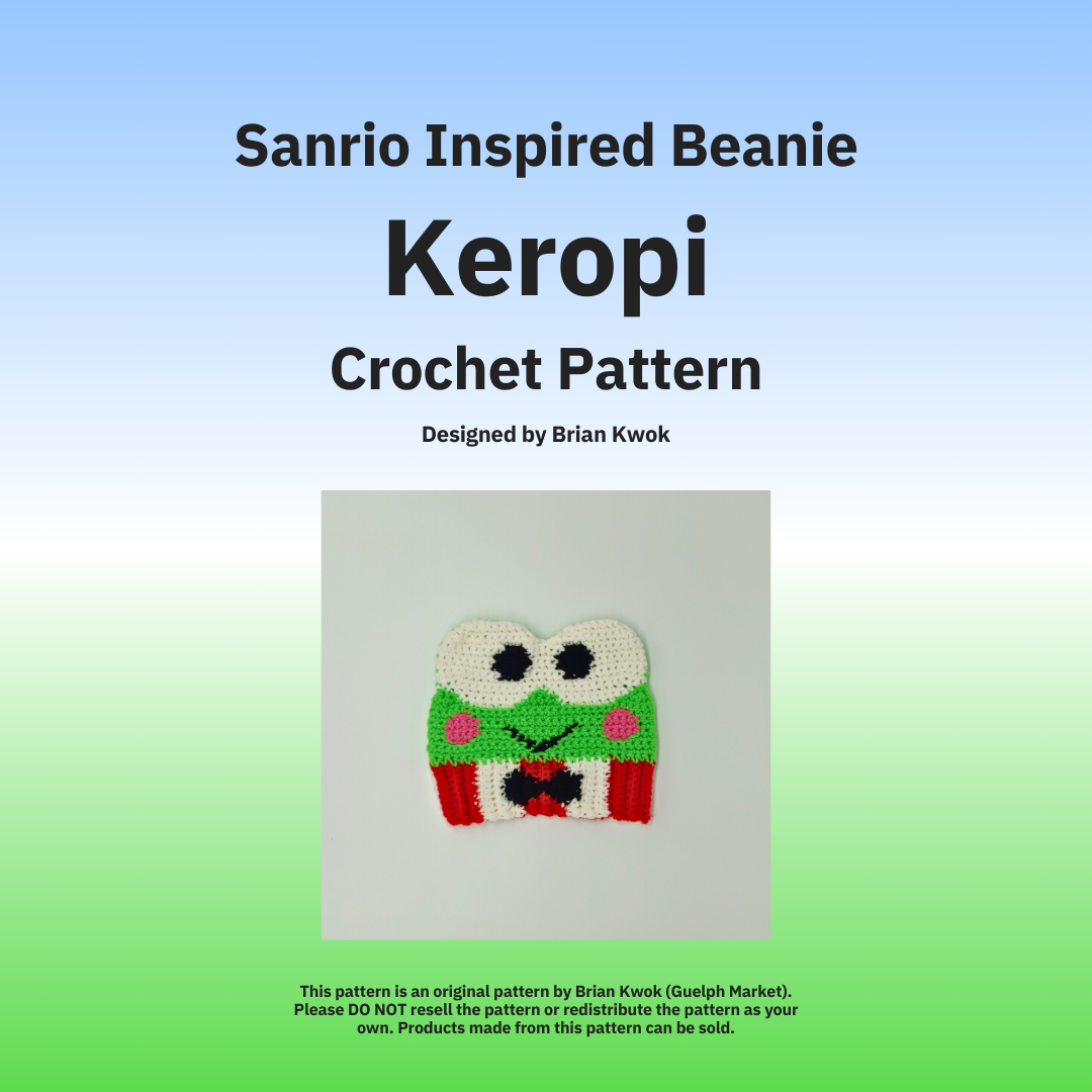 Sanrio Beanie Crochet Pattern - Keropi [Digital Pattern]