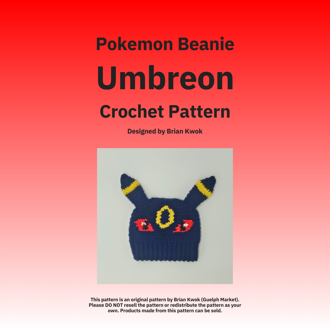 Pokemon Beanie Crochet Pattern - Umbreon [Digital Pattern]