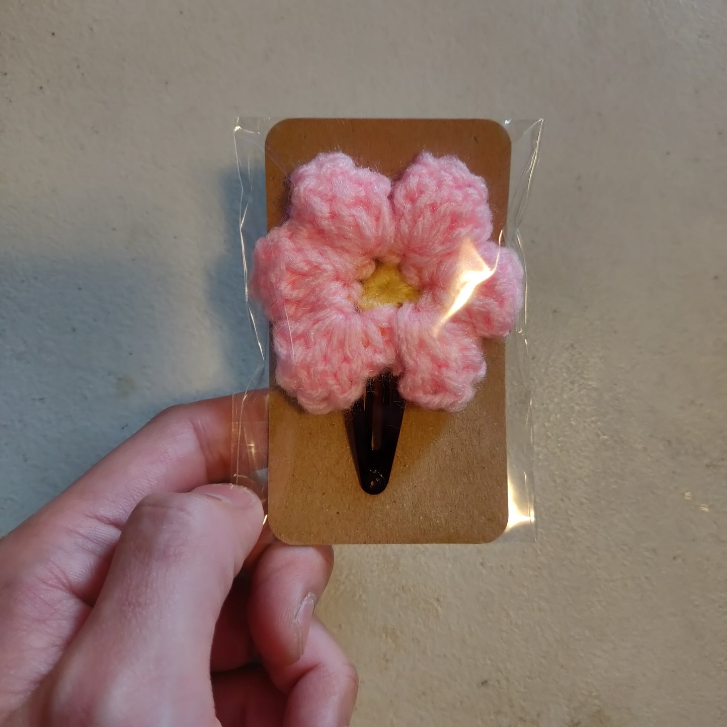 Random Crochet Wildflower Barrette