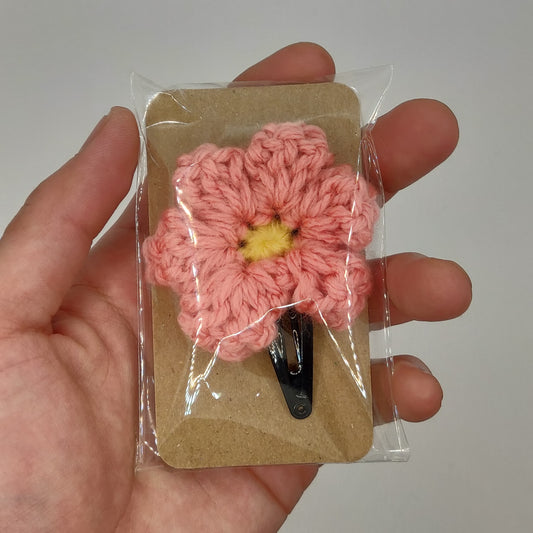 Pink - Yellow Flower Barrette