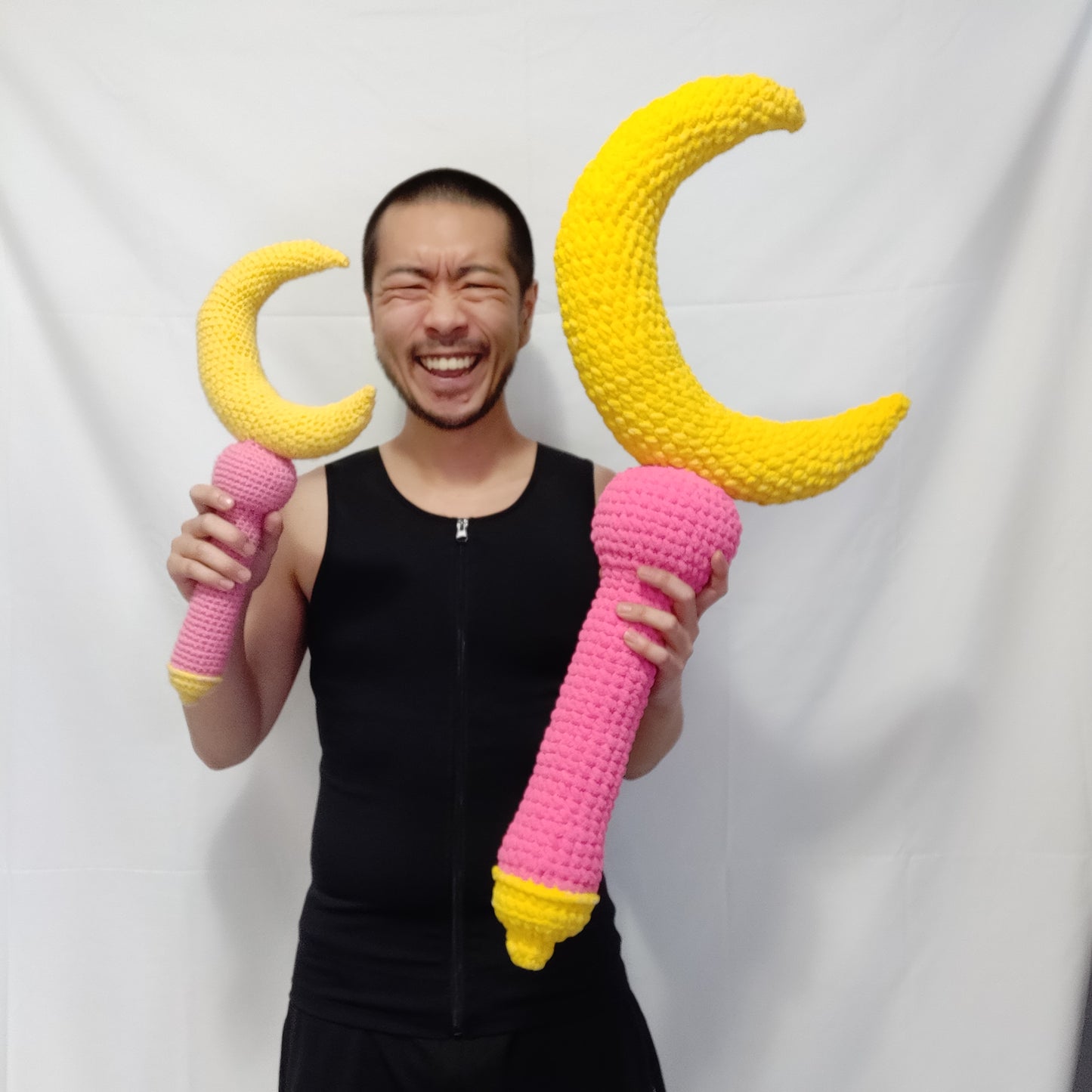 Crochet 90s Moon Wand Amigurumi (Stuffie)