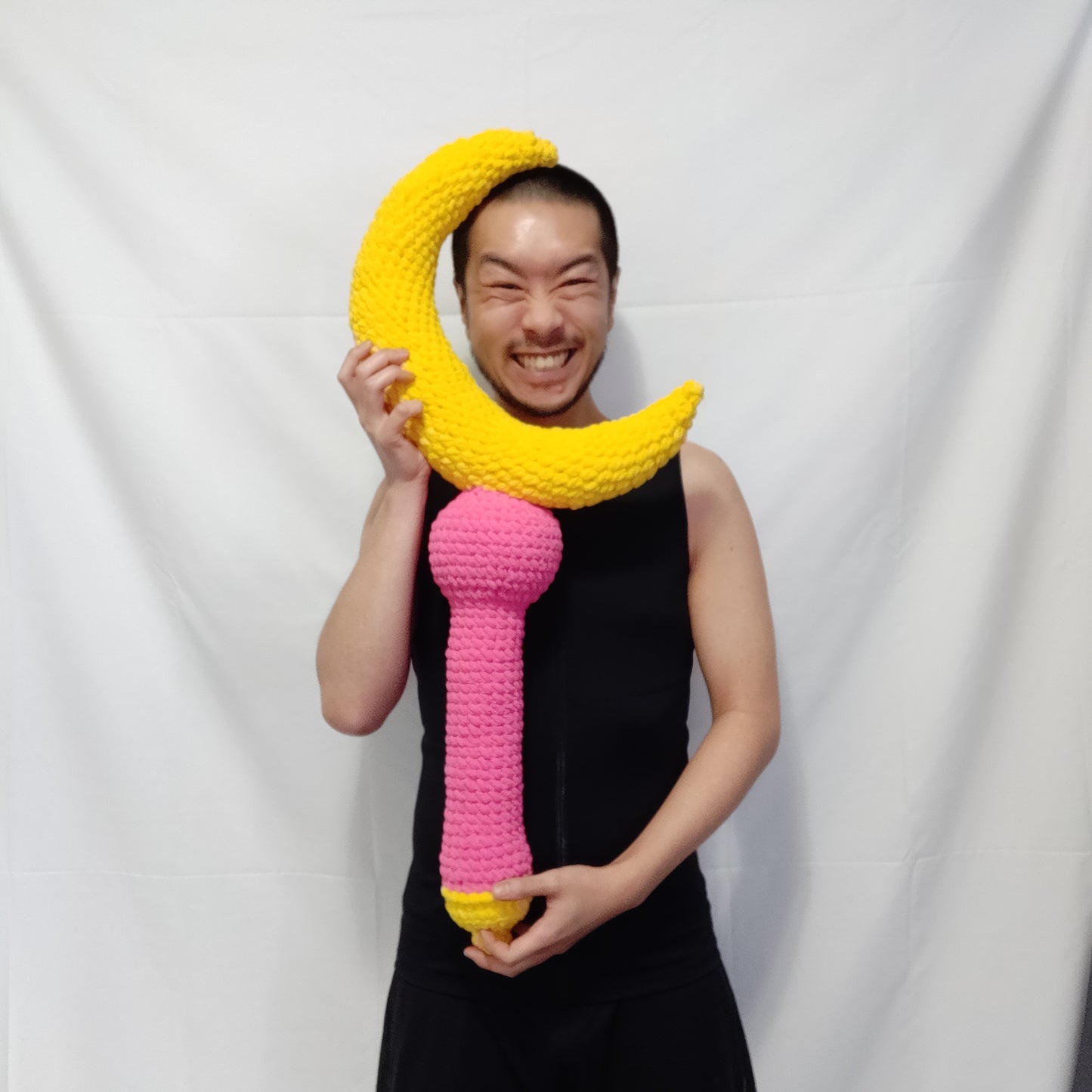 Crochet 90s Moon Wand Amigurumi (Stuffie)