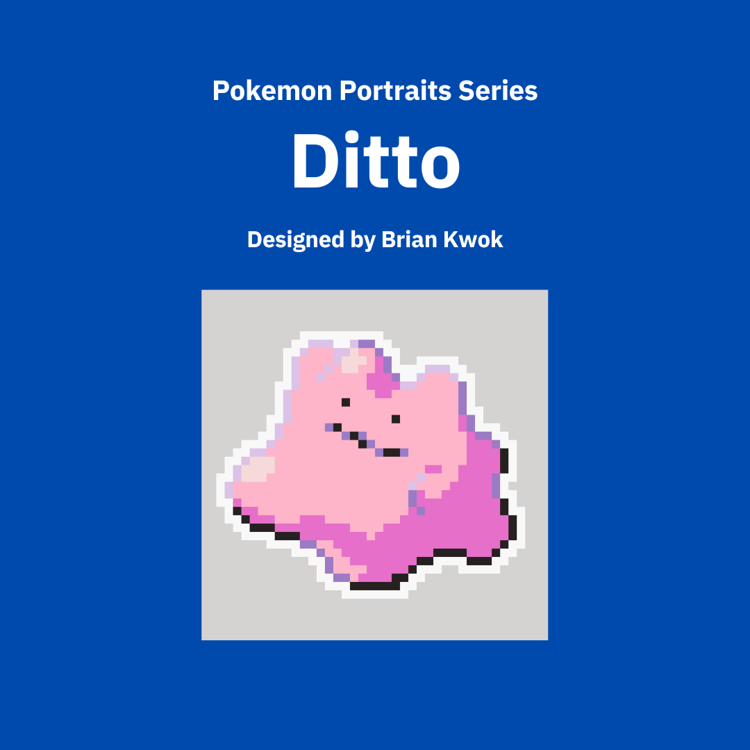 0132 Ditto Pokemon Portrait Tapestry Crochet Pattern [Digital