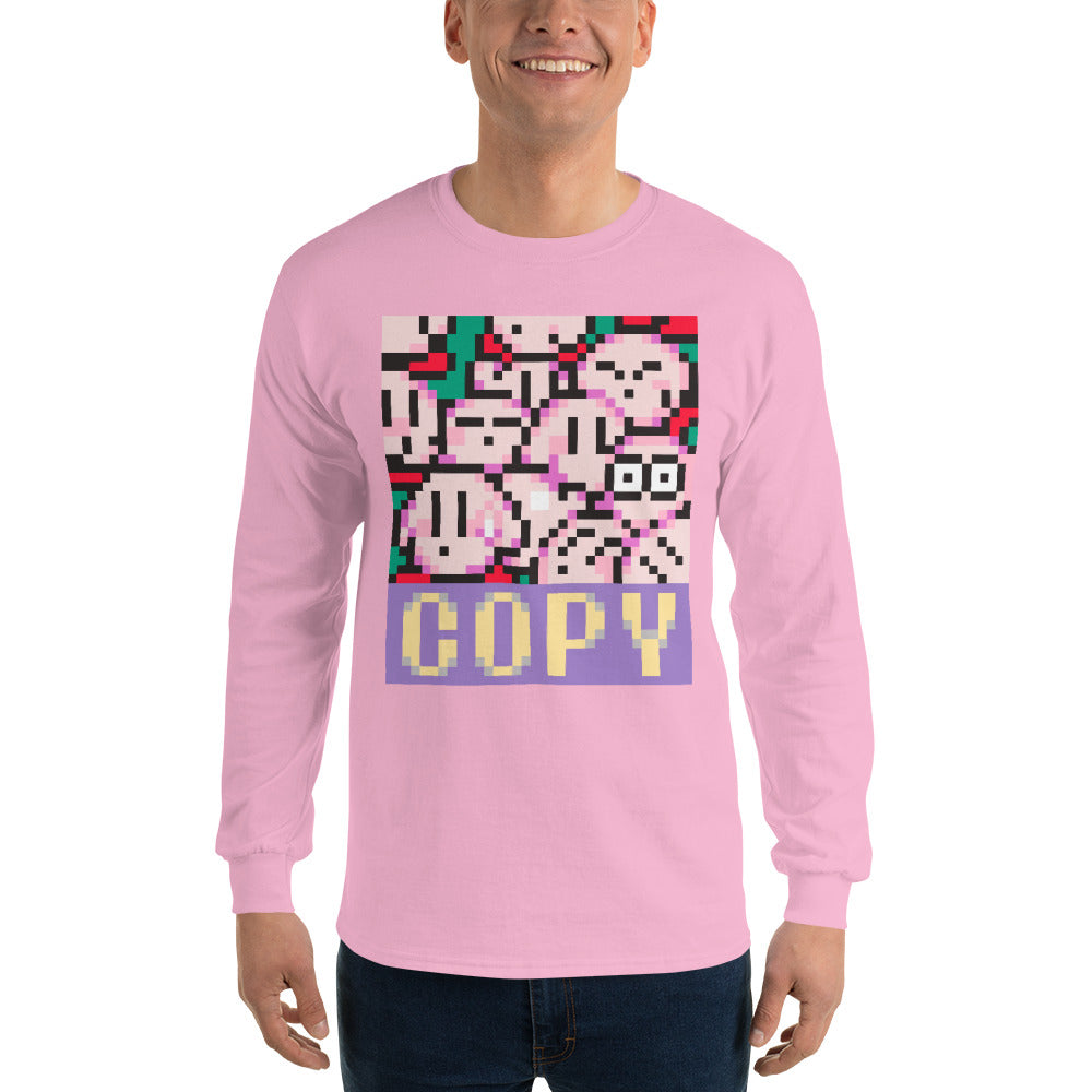 SNES Copy Kirby Unisex Long Sleeve Shirt