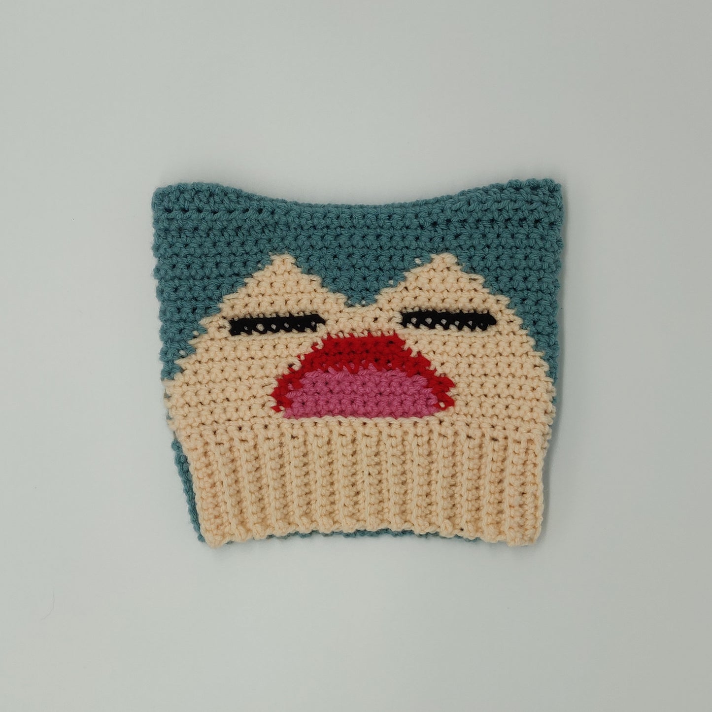 Snorlax Crochet Beanie (style 2) [Handmade]