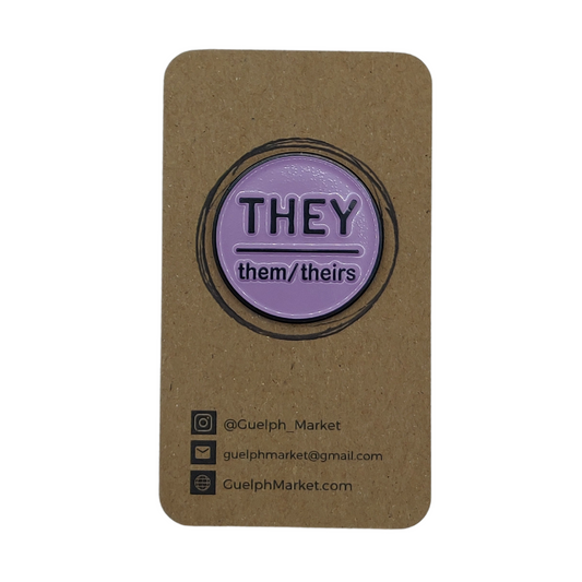 Lavender Enamel Pronoun Pins