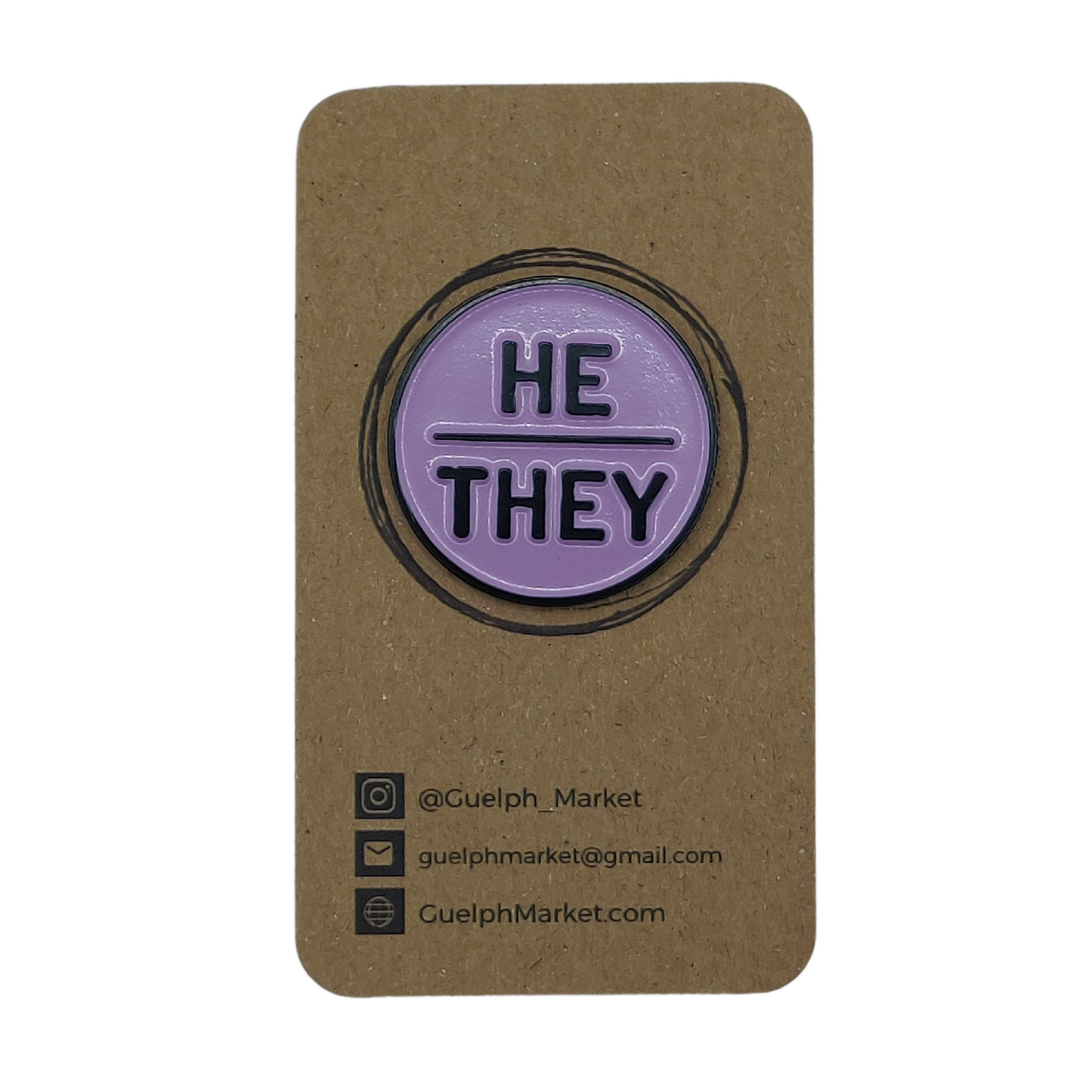 Circular Enamel Pronoun Pins