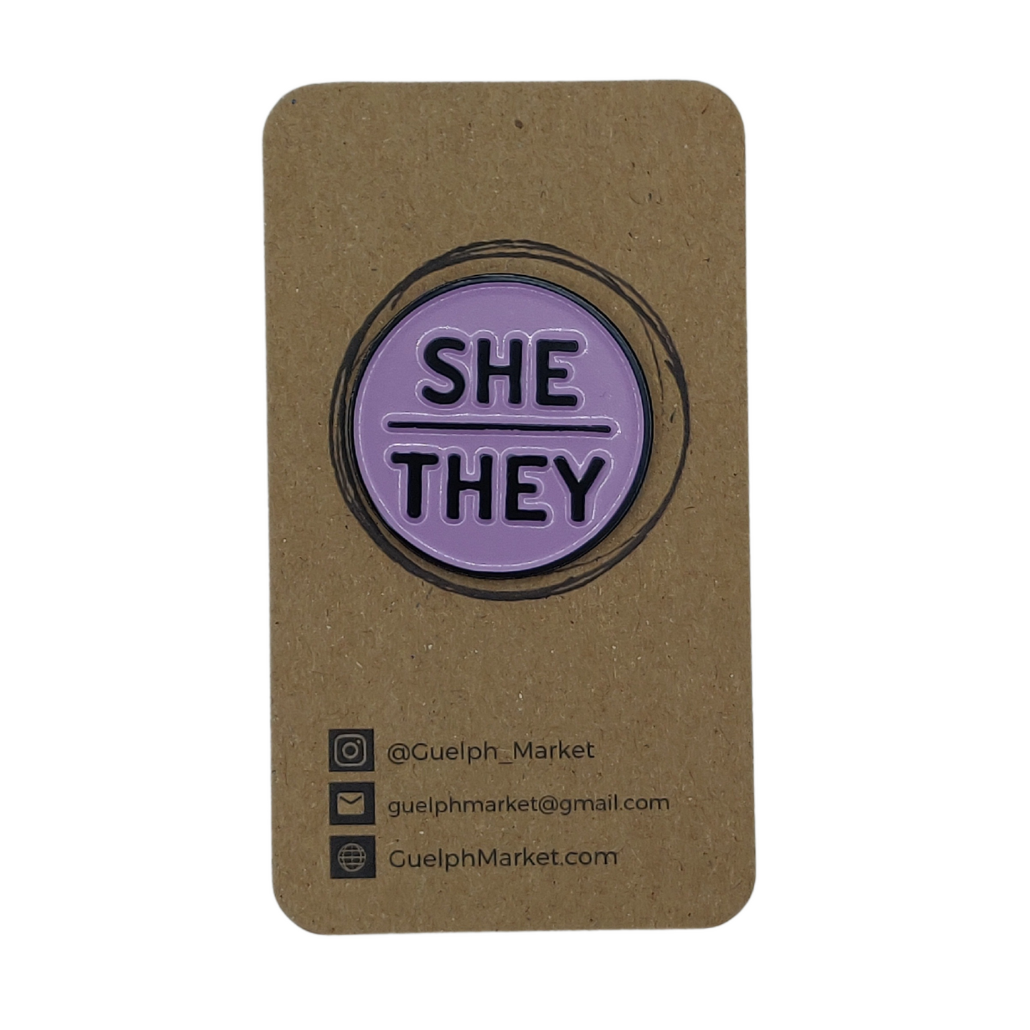 Lavender Enamel Pronoun Pins