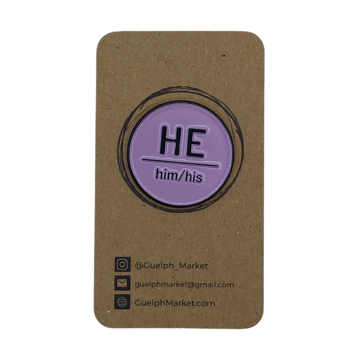 Lavender Enamel Pronoun Pins