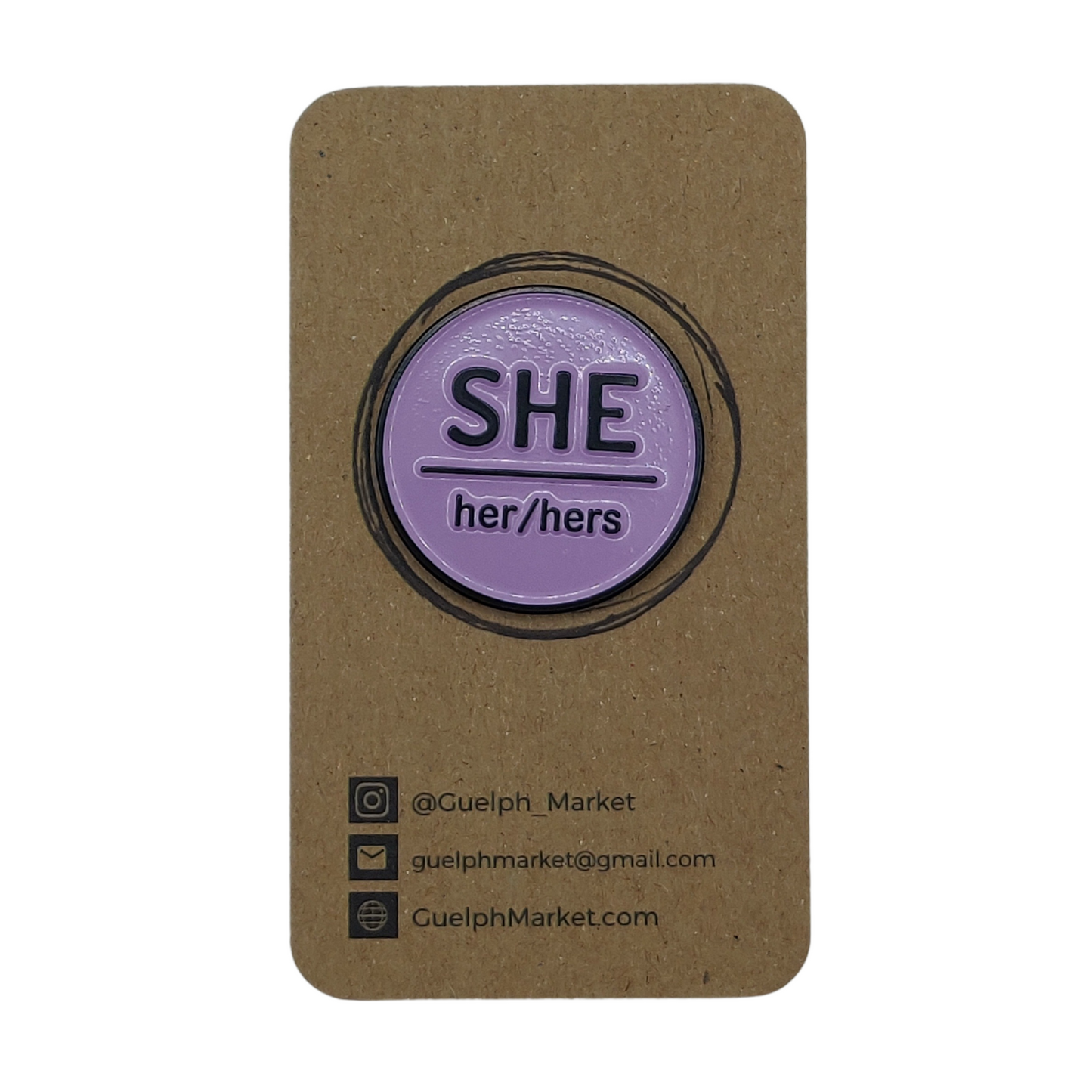 Lavender Enamel Pronoun Pins