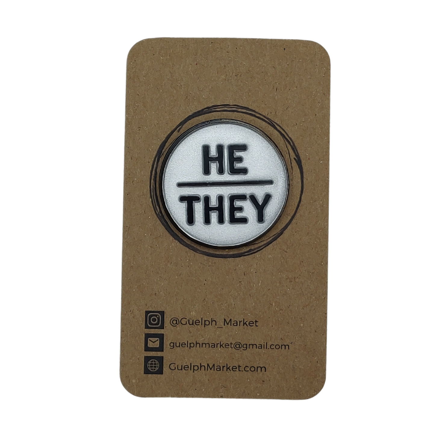 Circular Enamel Pronoun Pins