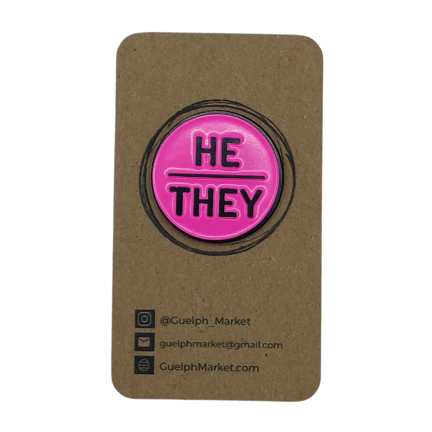 Circular Enamel Pronoun Pins