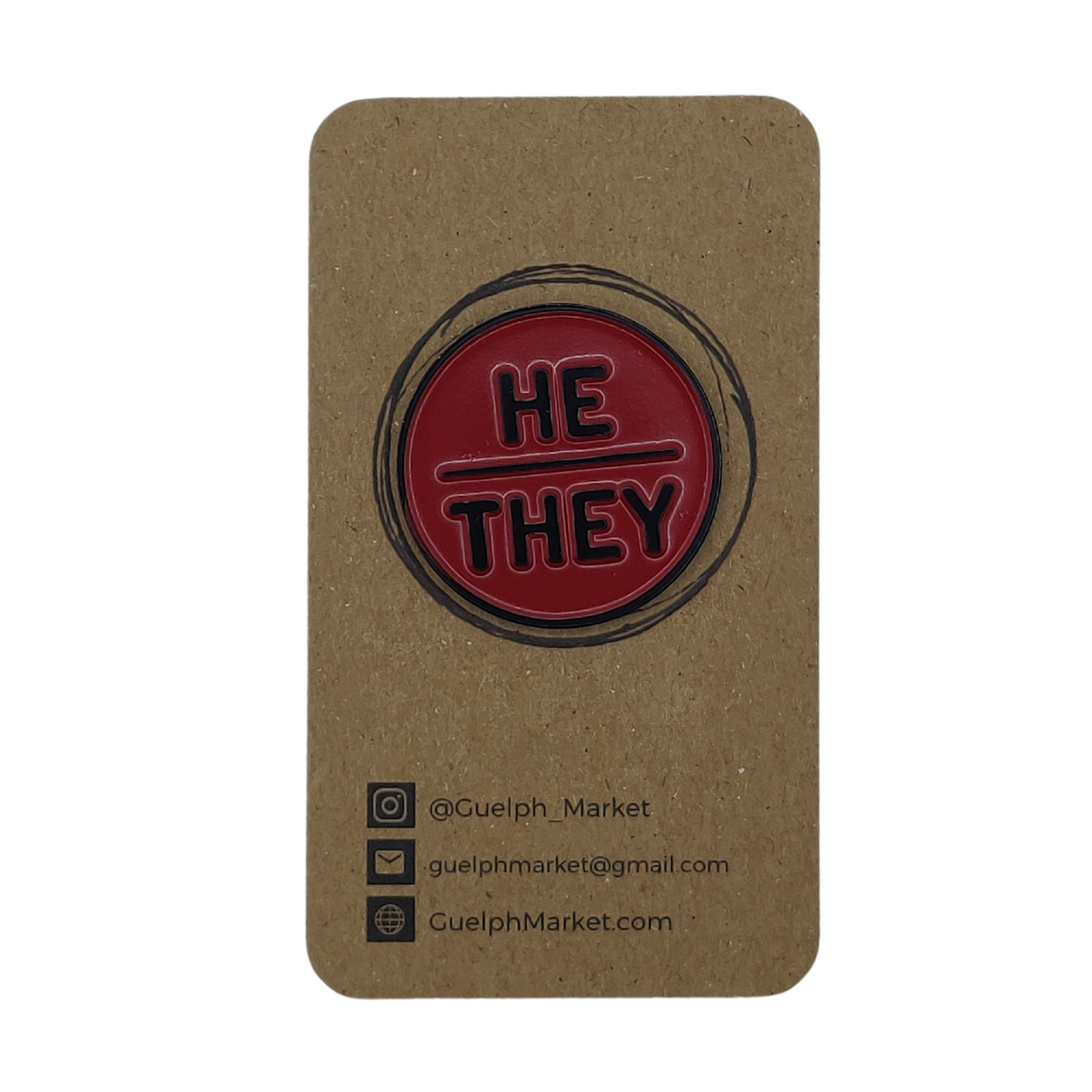 Blood Red Enamel Pronoun Pins