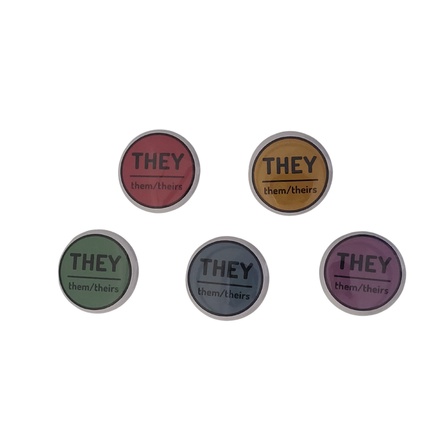 1.5" They Them Theirs Pronoun Button