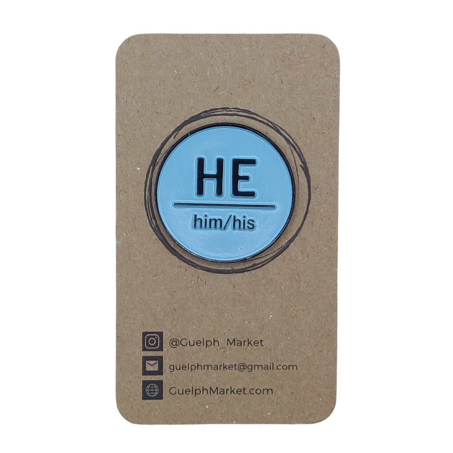 Light Blue Enamel Pronoun Pins