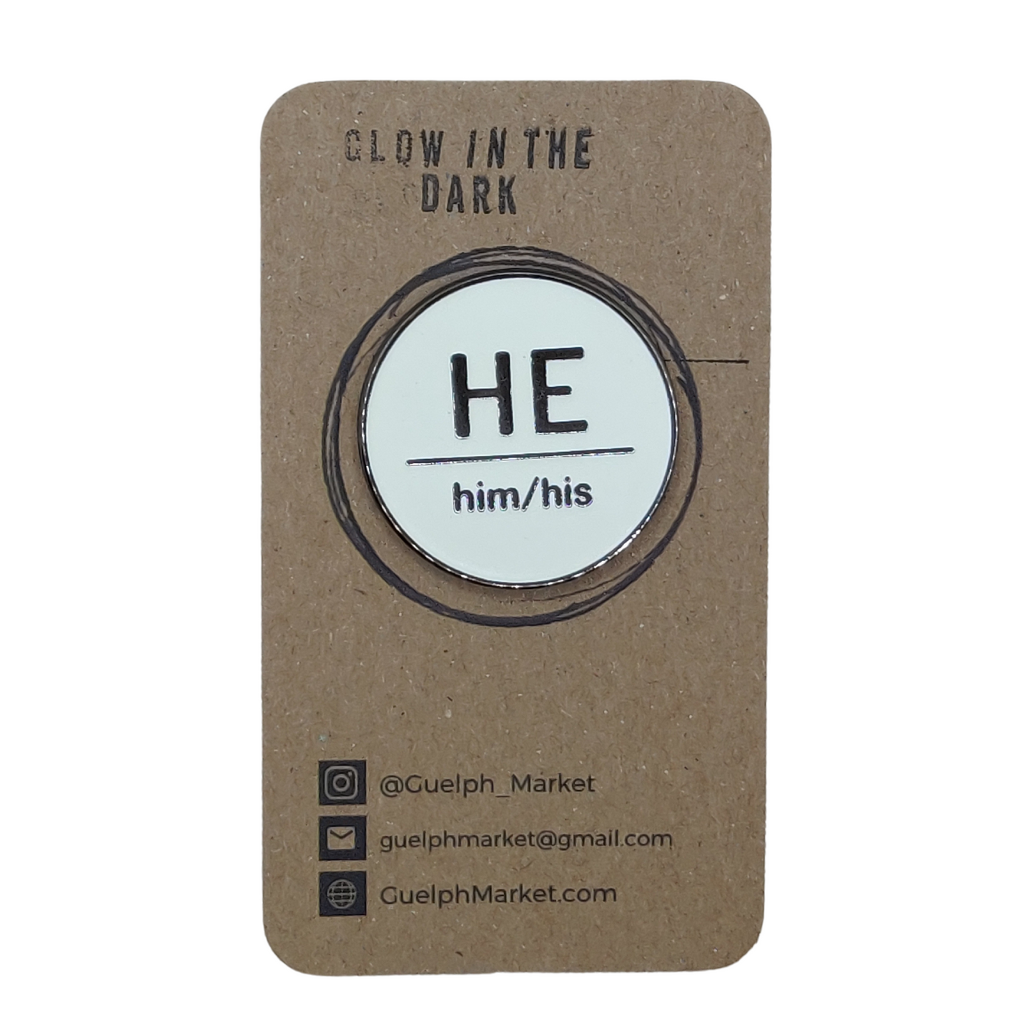 Glow in the Dark Enamel Pronoun Pins
