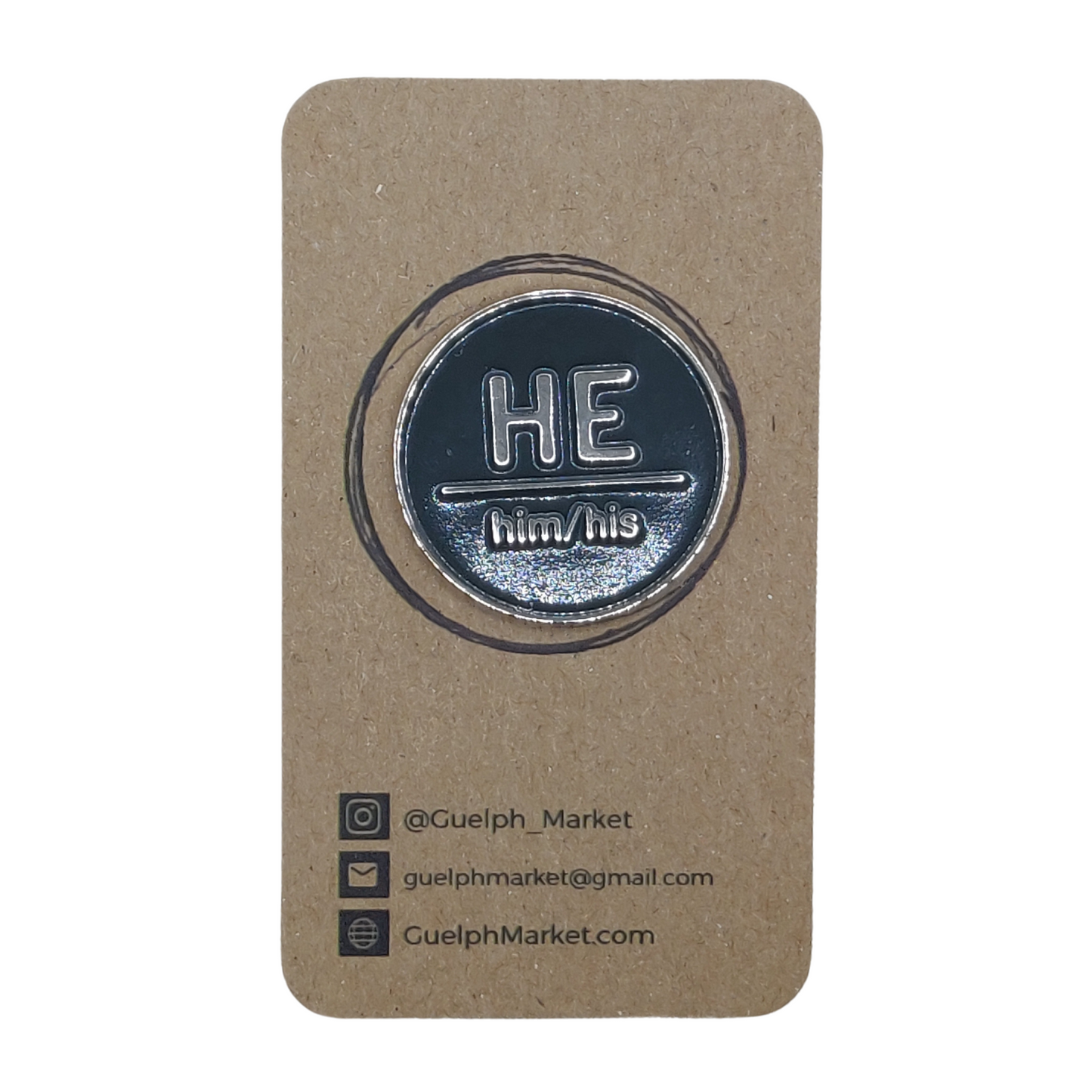 Grey Enamel Pronoun Pins