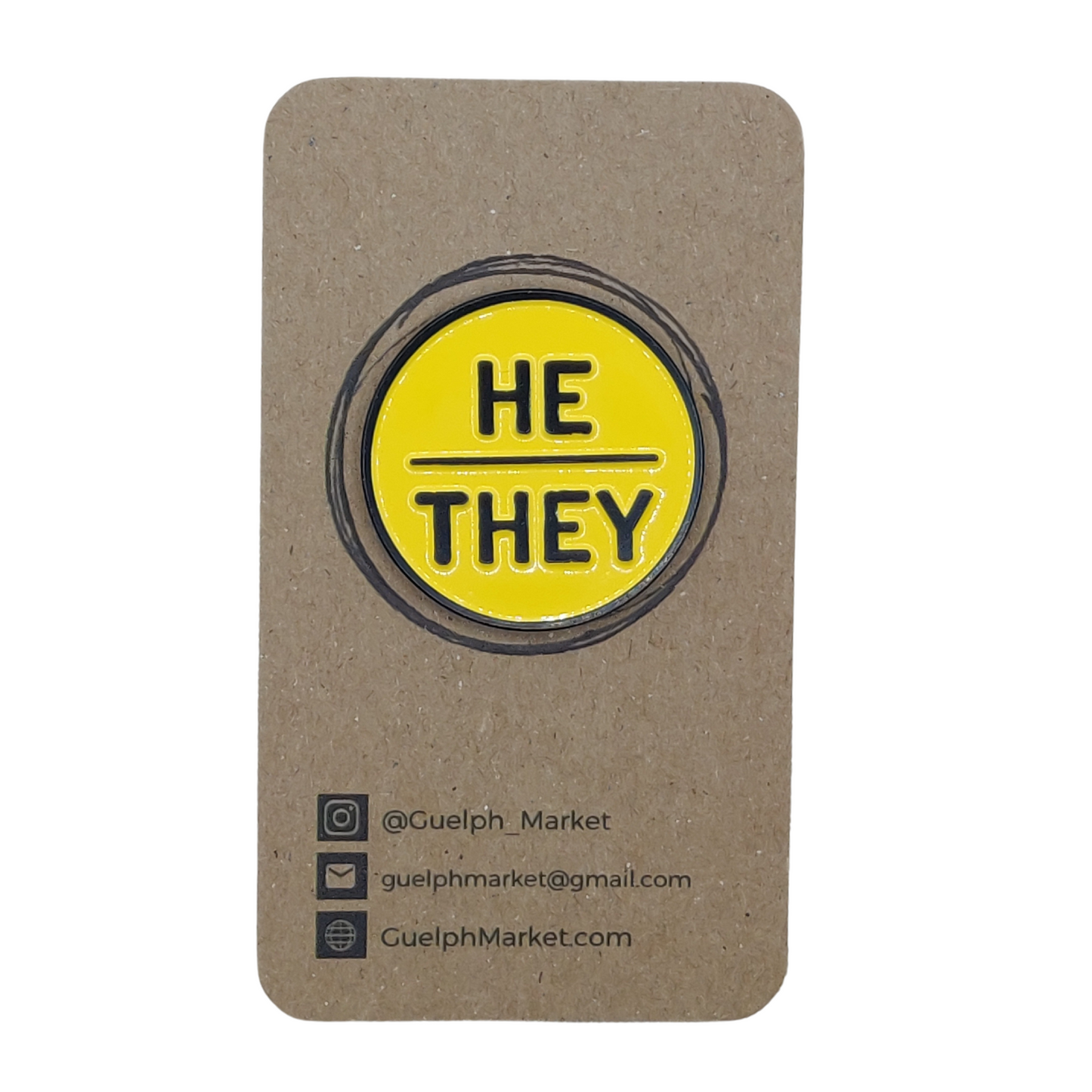 He They Enamel Pronoun Pin