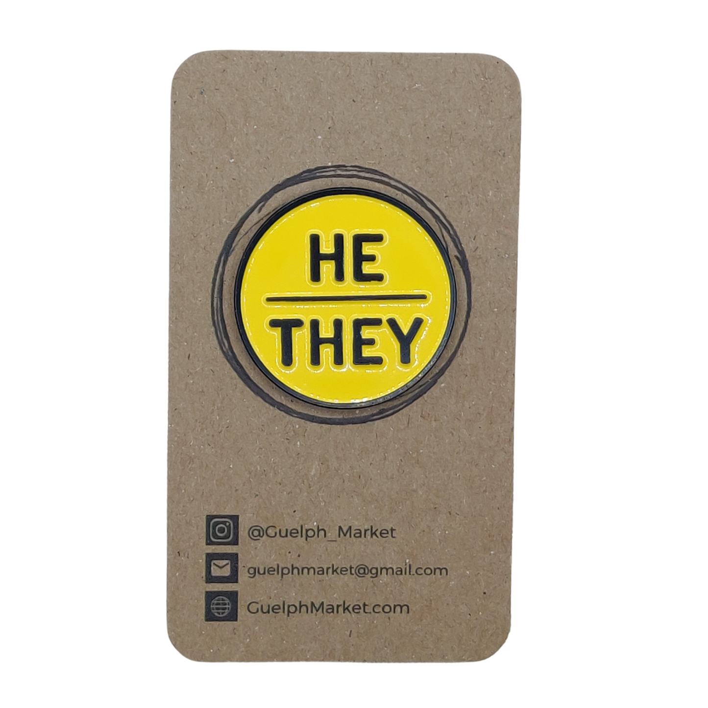 Yellow Enamel Pronoun Pins