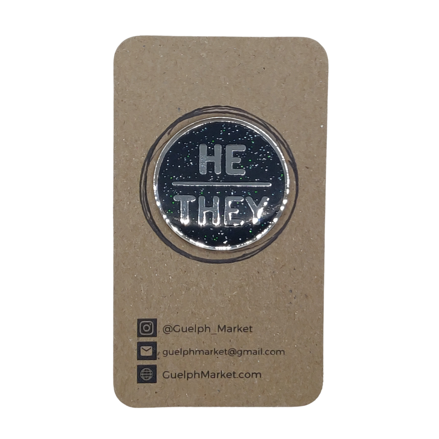 He They Enamel Pronoun Pin