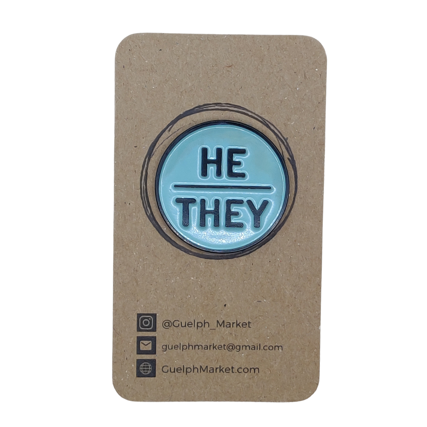 He They Enamel Pronoun Pin