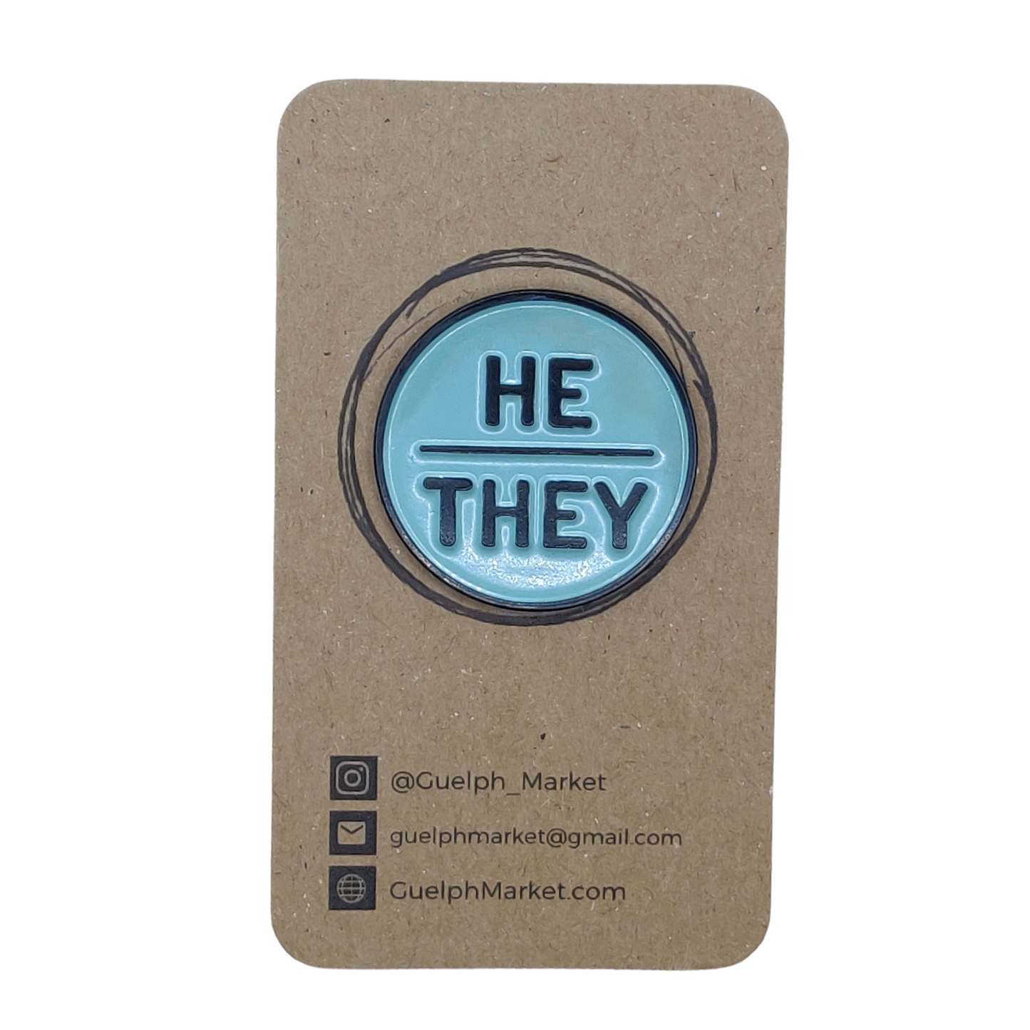 Light Blue Enamel Pronoun Pins