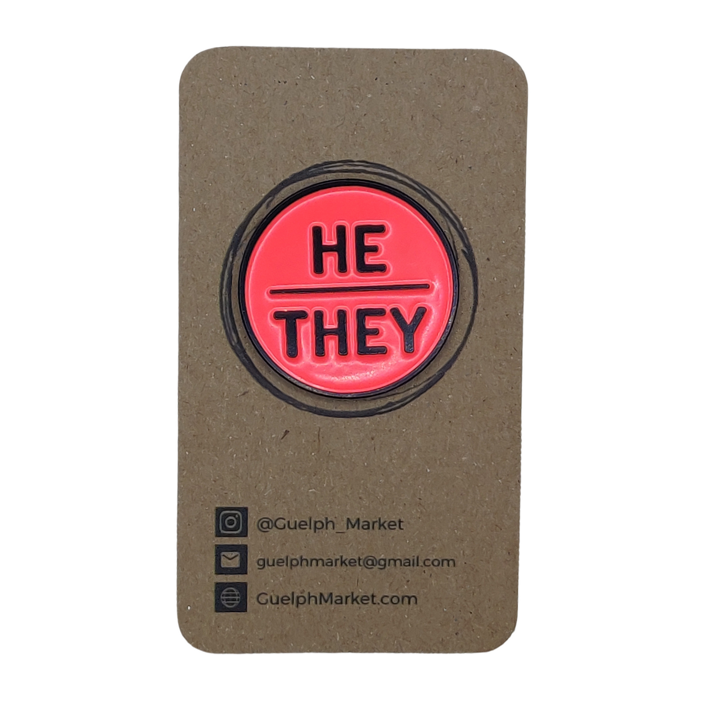 He They Enamel Pronoun Pin