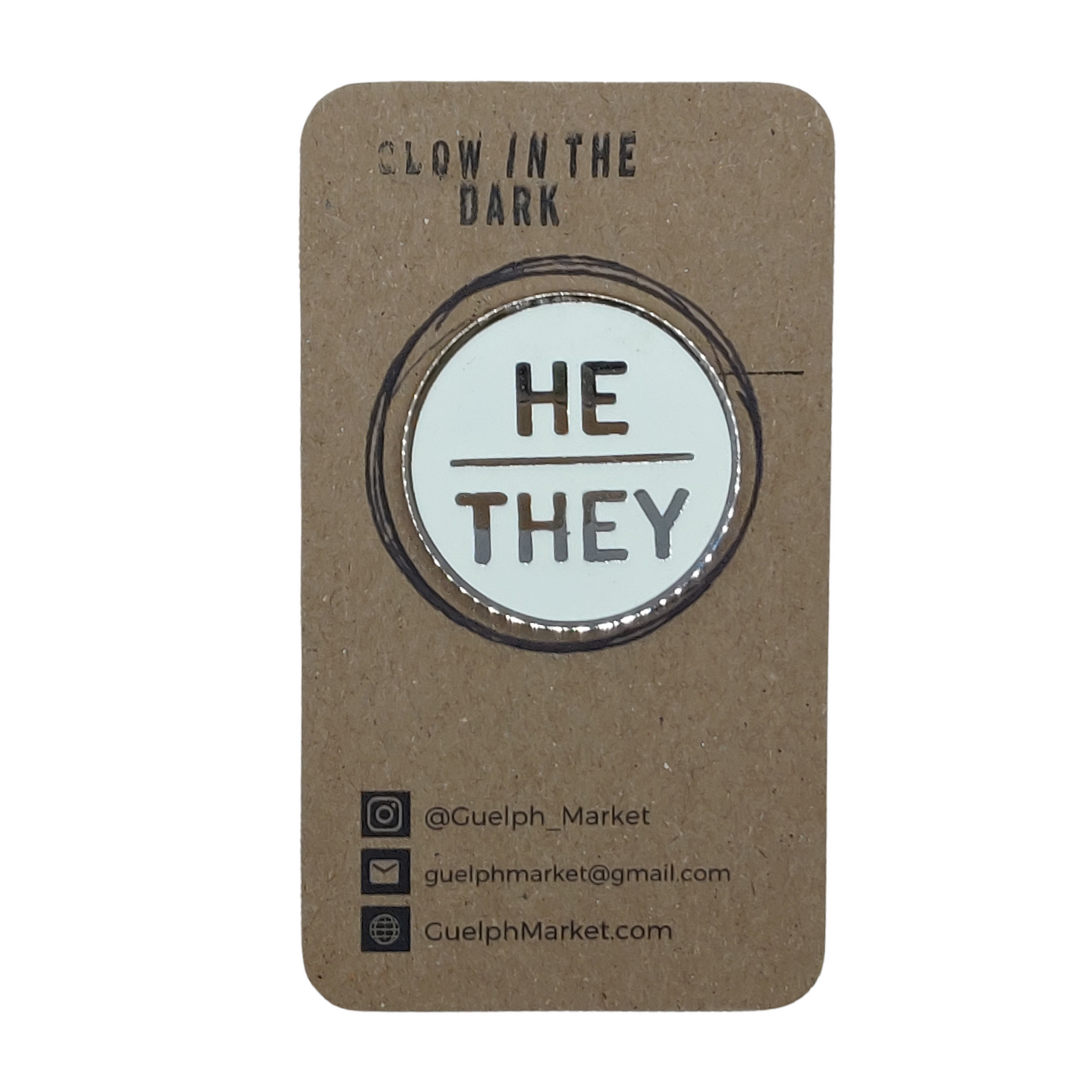 He They Enamel Pronoun Pin