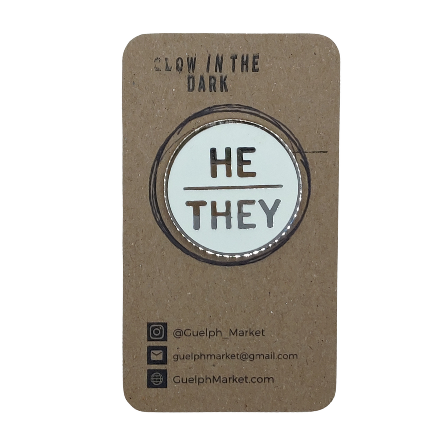 Glow in the Dark Enamel Pronoun Pins