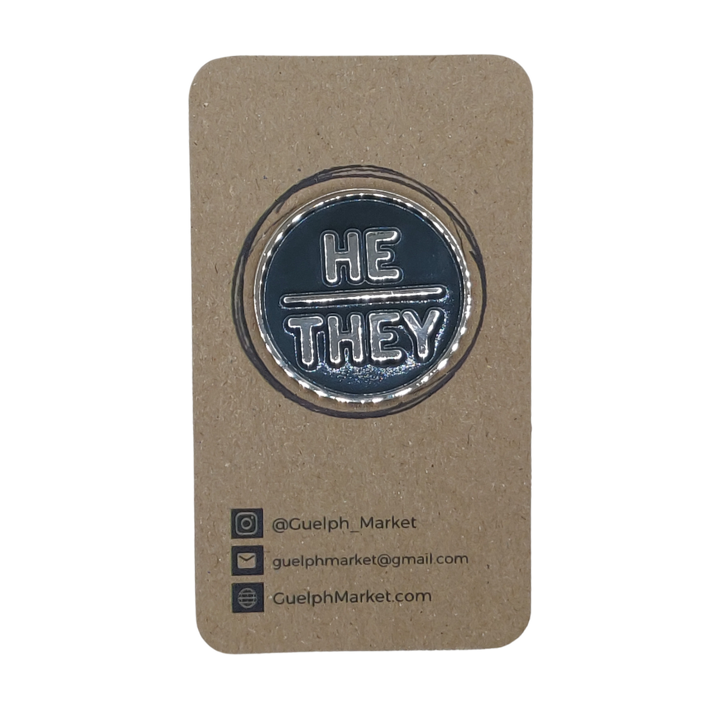 He They Enamel Pronoun Pin