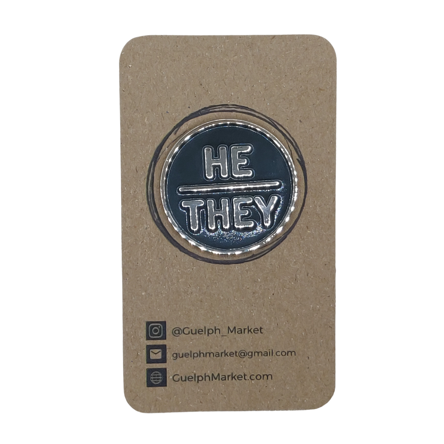 Grey Enamel Pronoun Pins