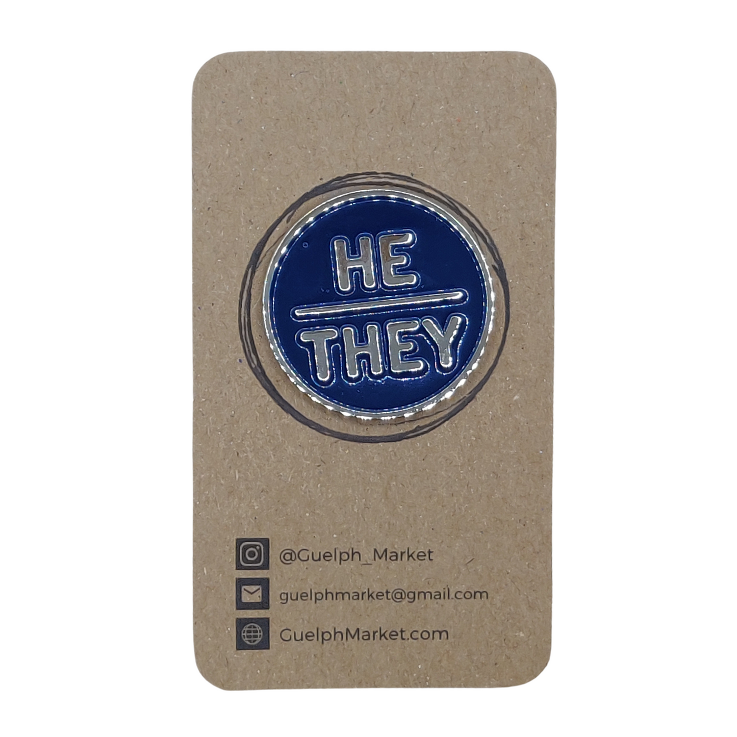 He They Enamel Pronoun Pin