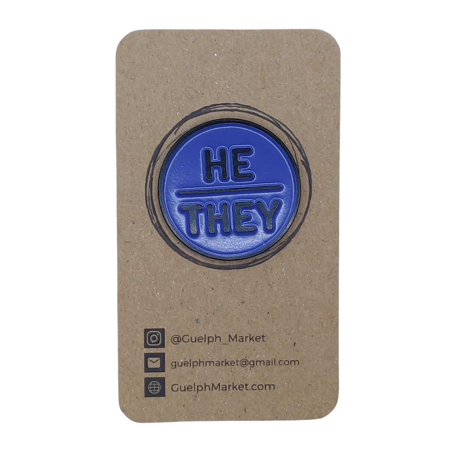 He They Enamel Pronoun Pin