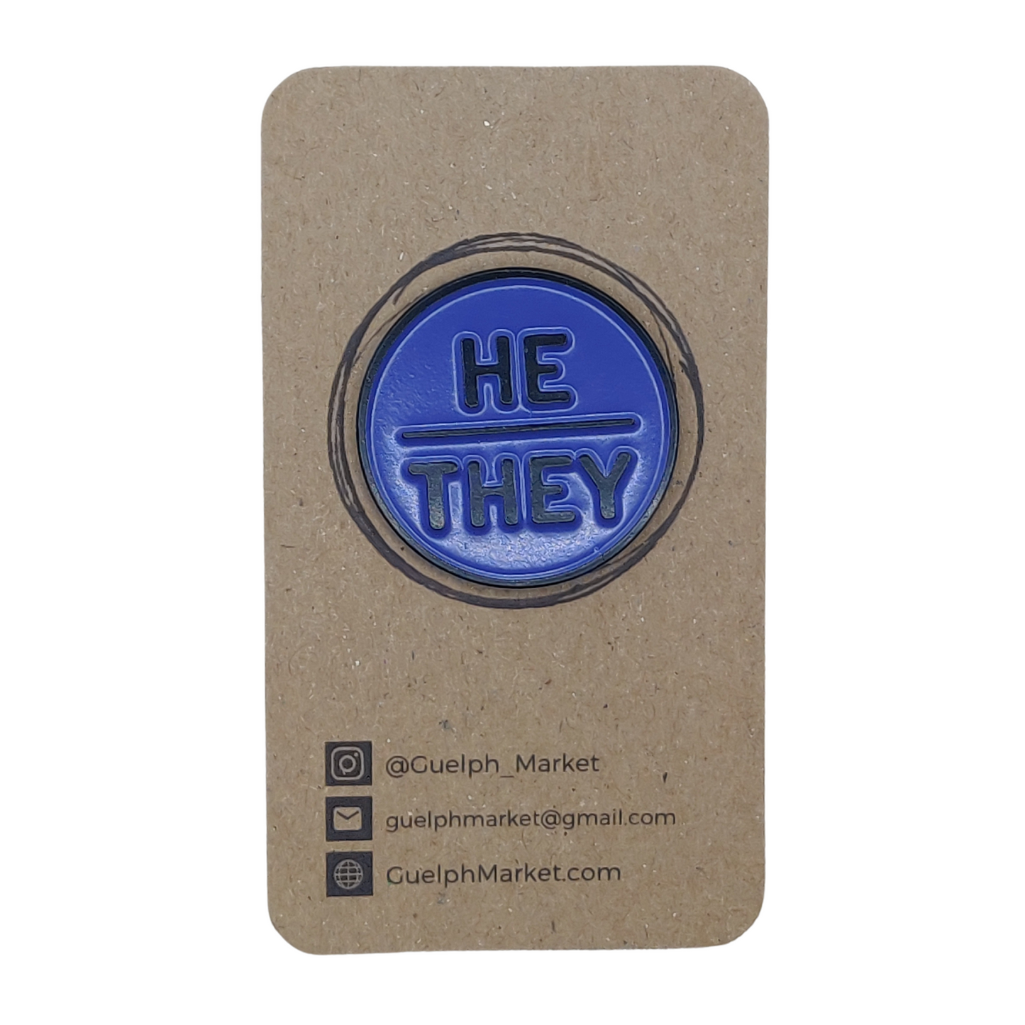Periwinkle Enamel Pronoun Pins