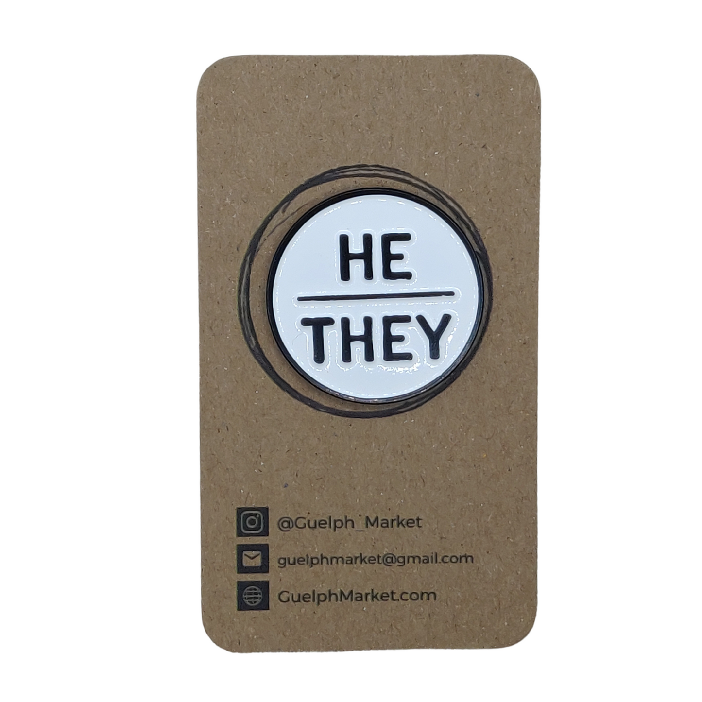 He They Enamel Pronoun Pin