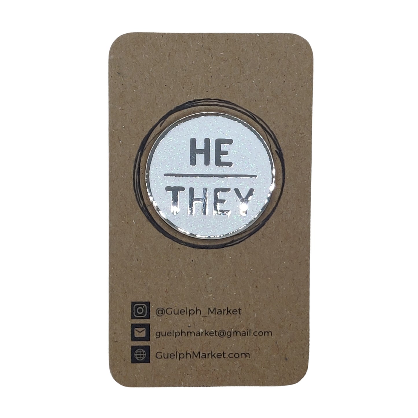 He They Enamel Pronoun Pin