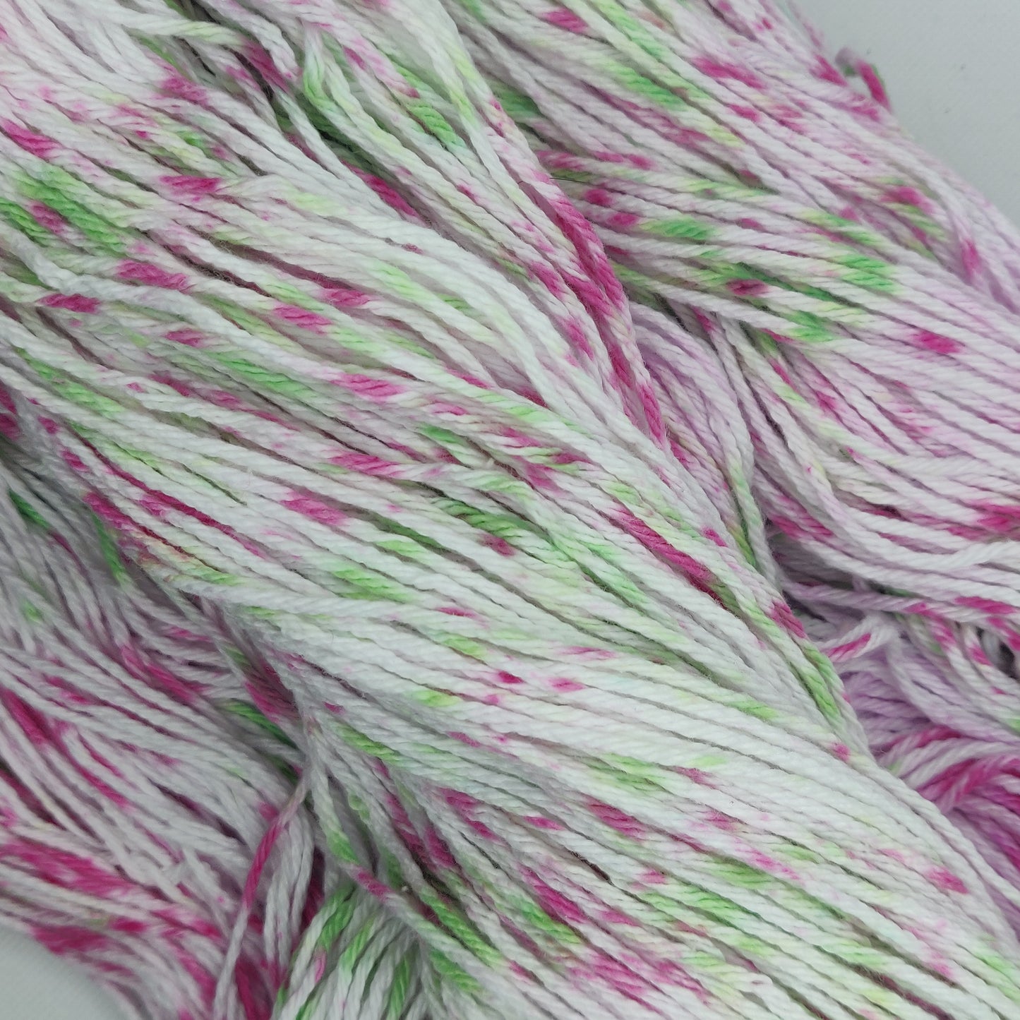 Dragonfruit Sprinkle - Hand Dyed Cotton Yarn