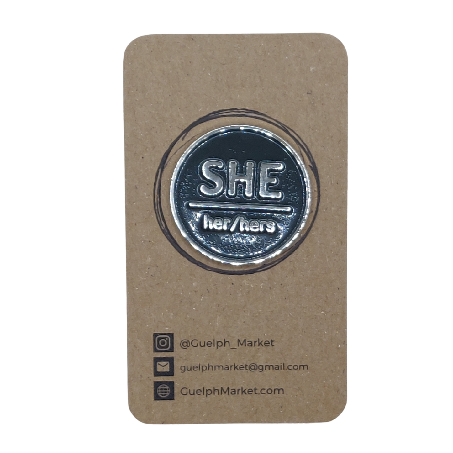 Grey Enamel Pronoun Pins