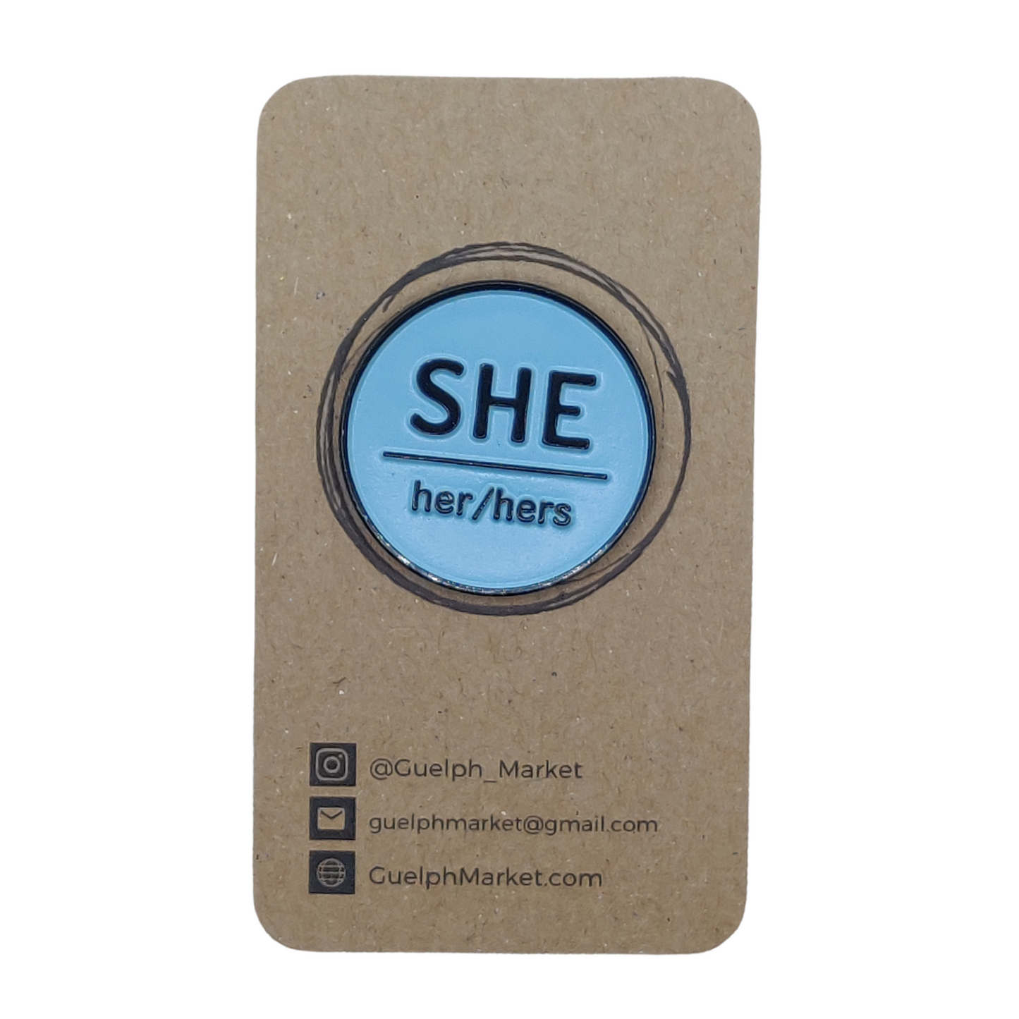 Light Blue Enamel Pronoun Pins