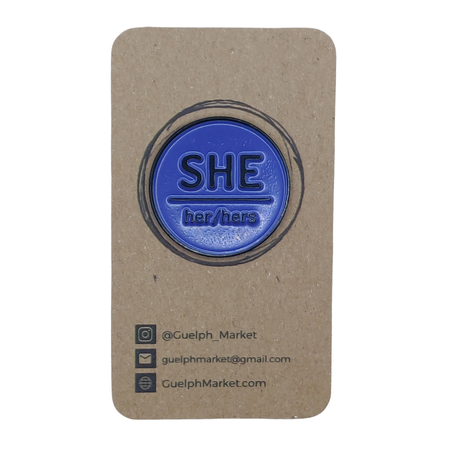 She Her Hers Enamel Pronoun Pin