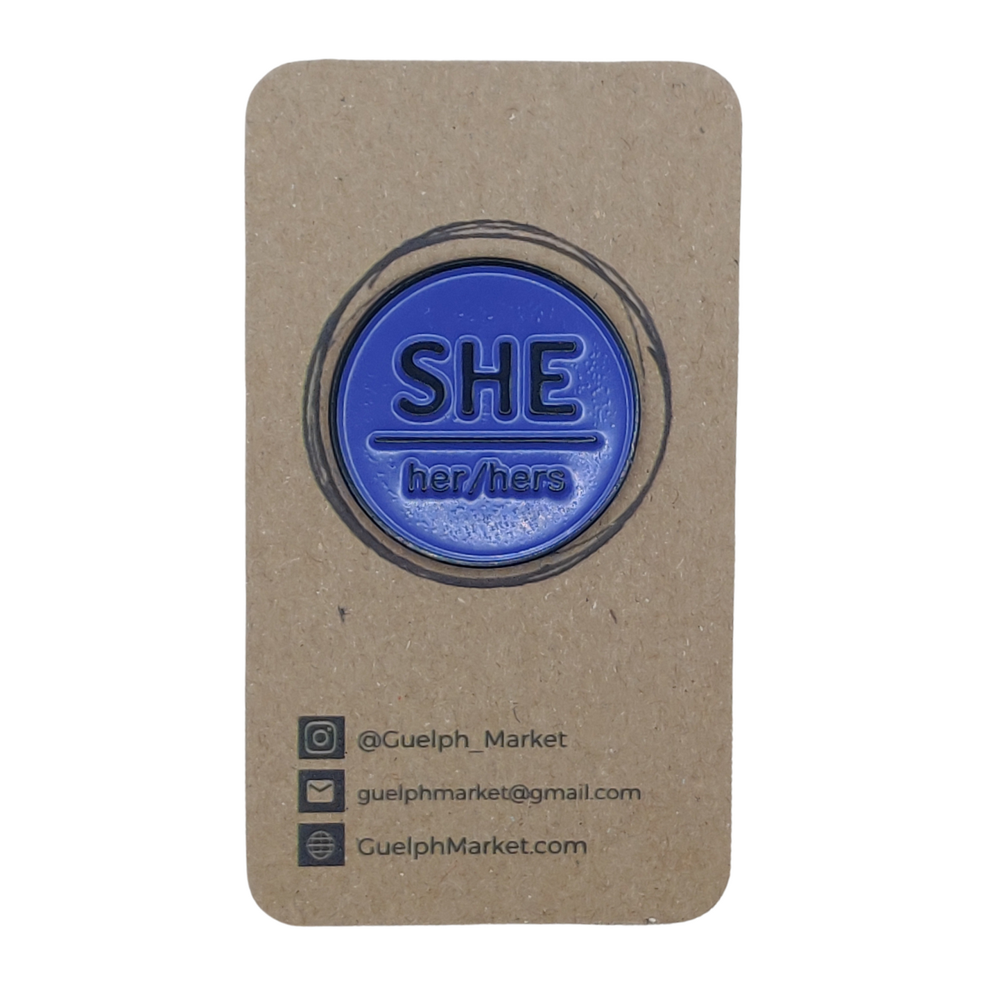 Circular Enamel Pronoun Pins