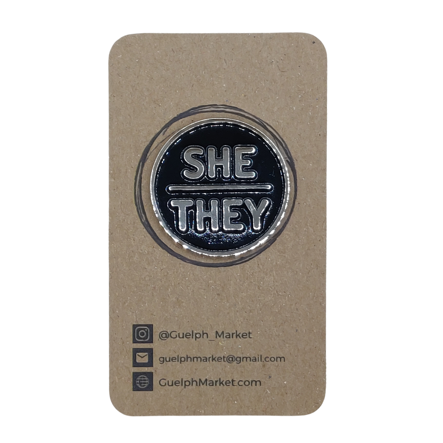 She They Enamel Pronoun Pin