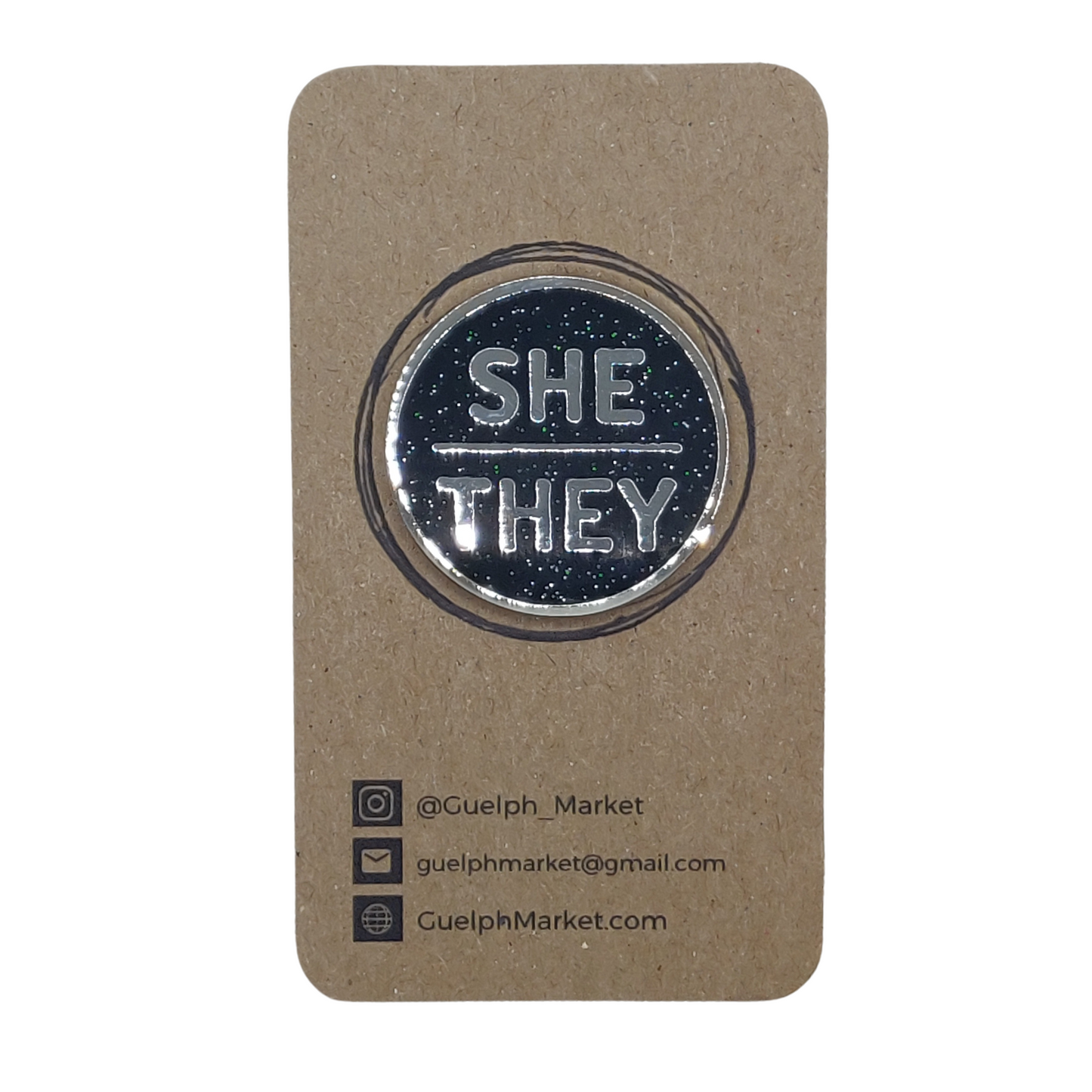 She They Enamel Pronoun Pin