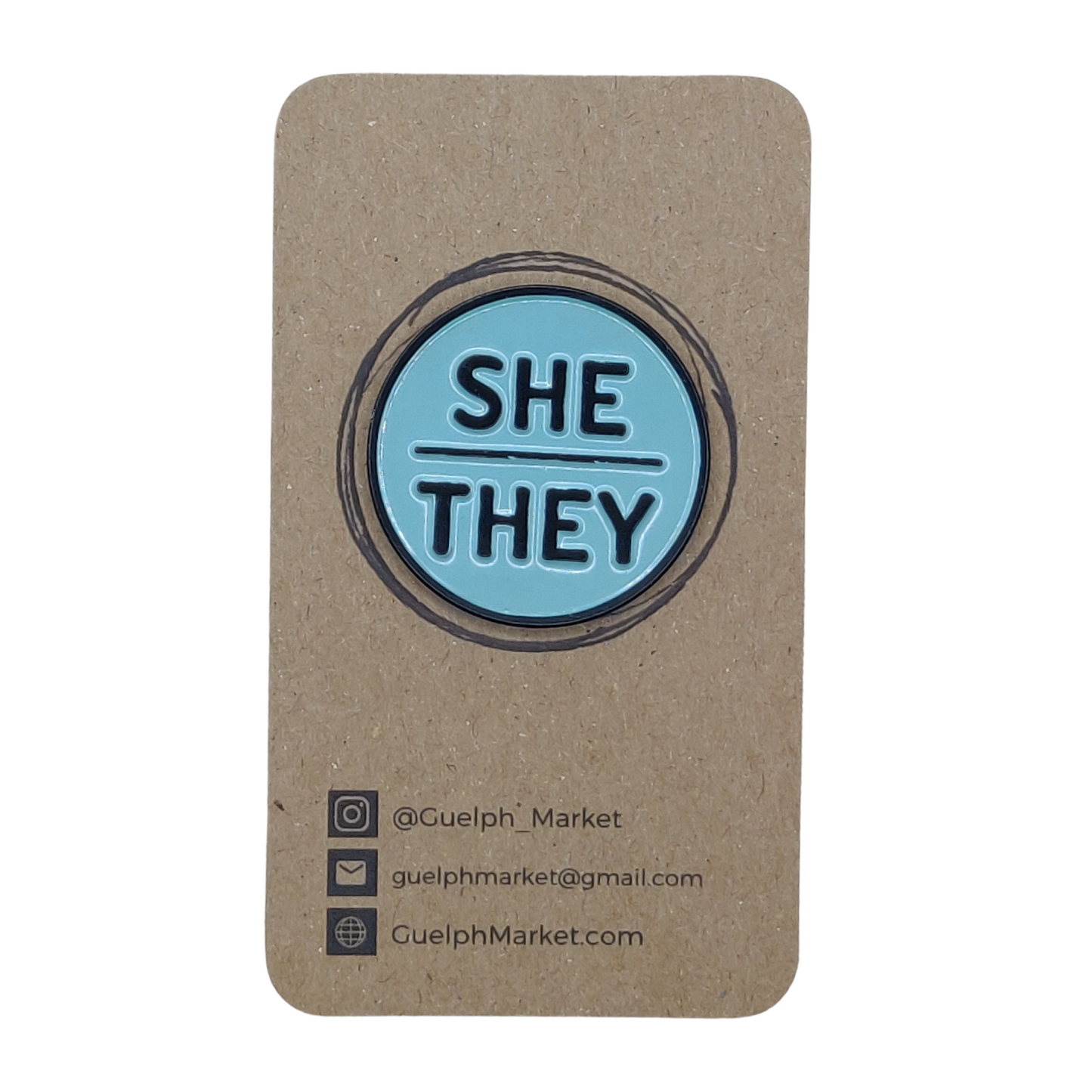 Light Blue Enamel Pronoun Pins