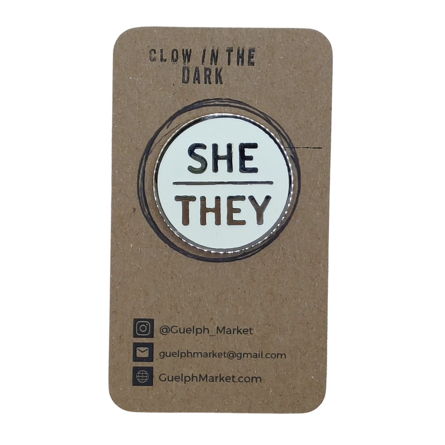 She They Enamel Pronoun Pin