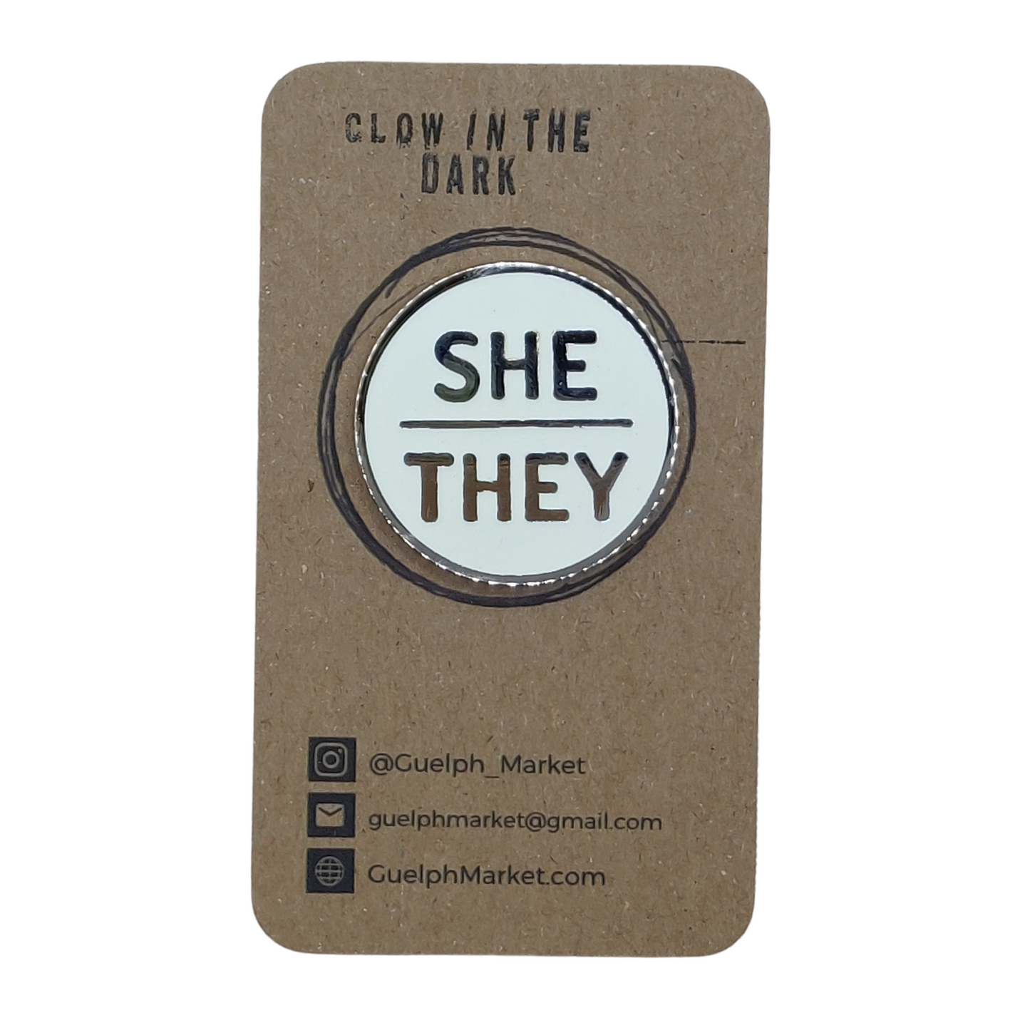 Glow in the Dark Enamel Pronoun Pins