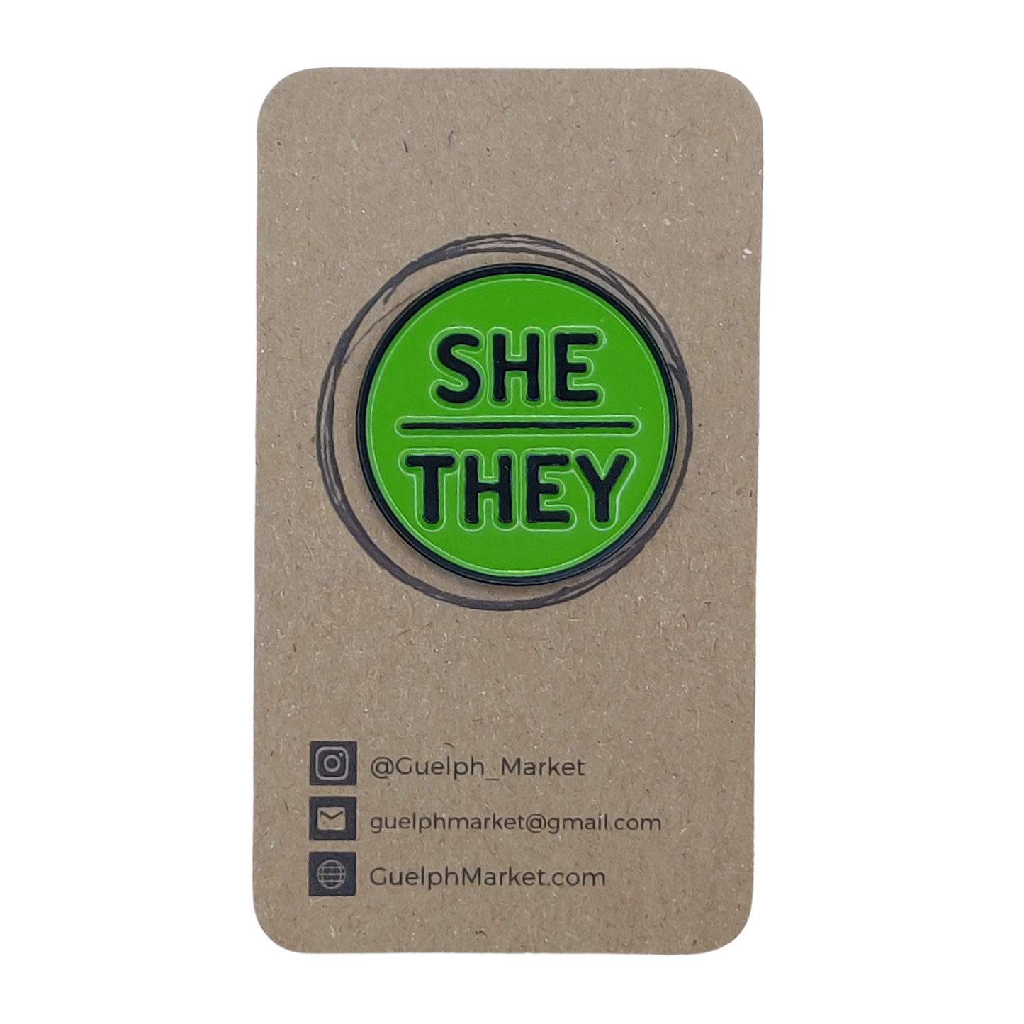 She They Enamel Pronoun Pin