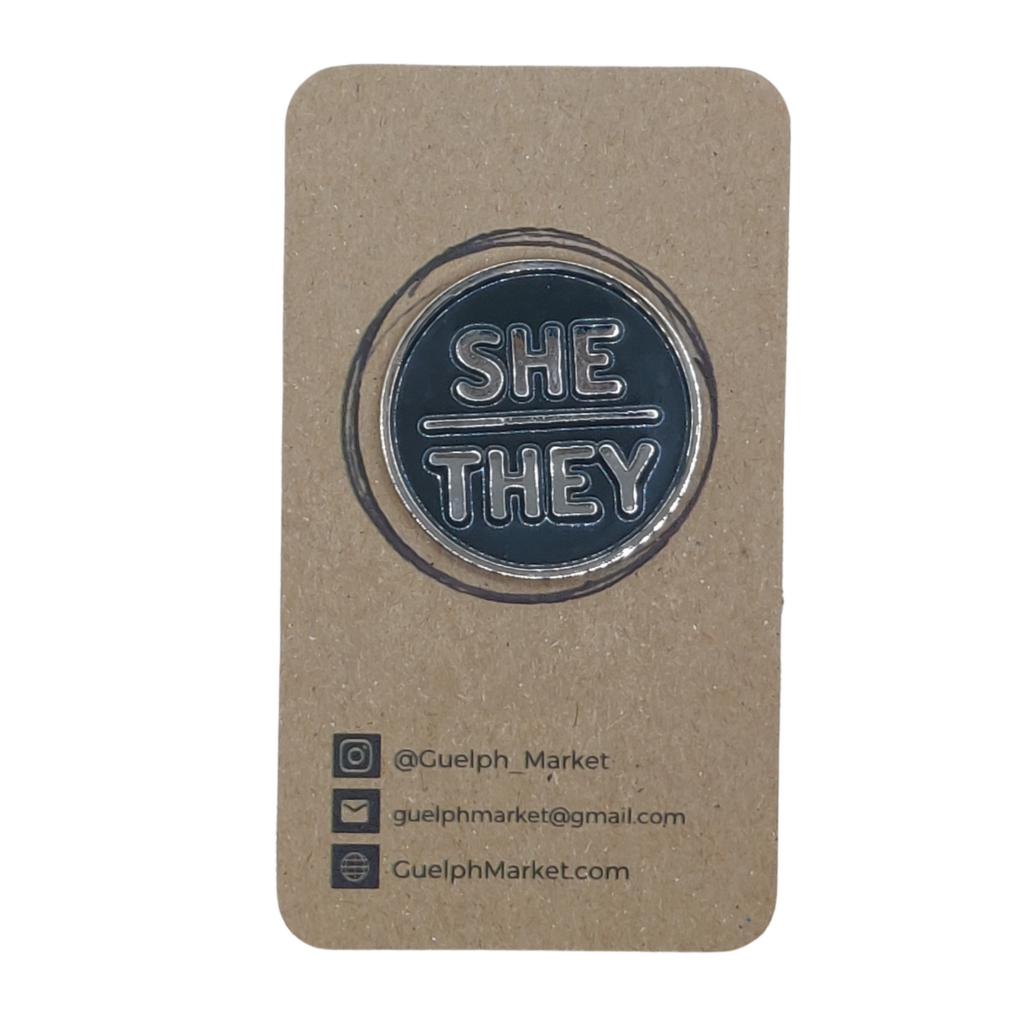 She They Enamel Pronoun Pin