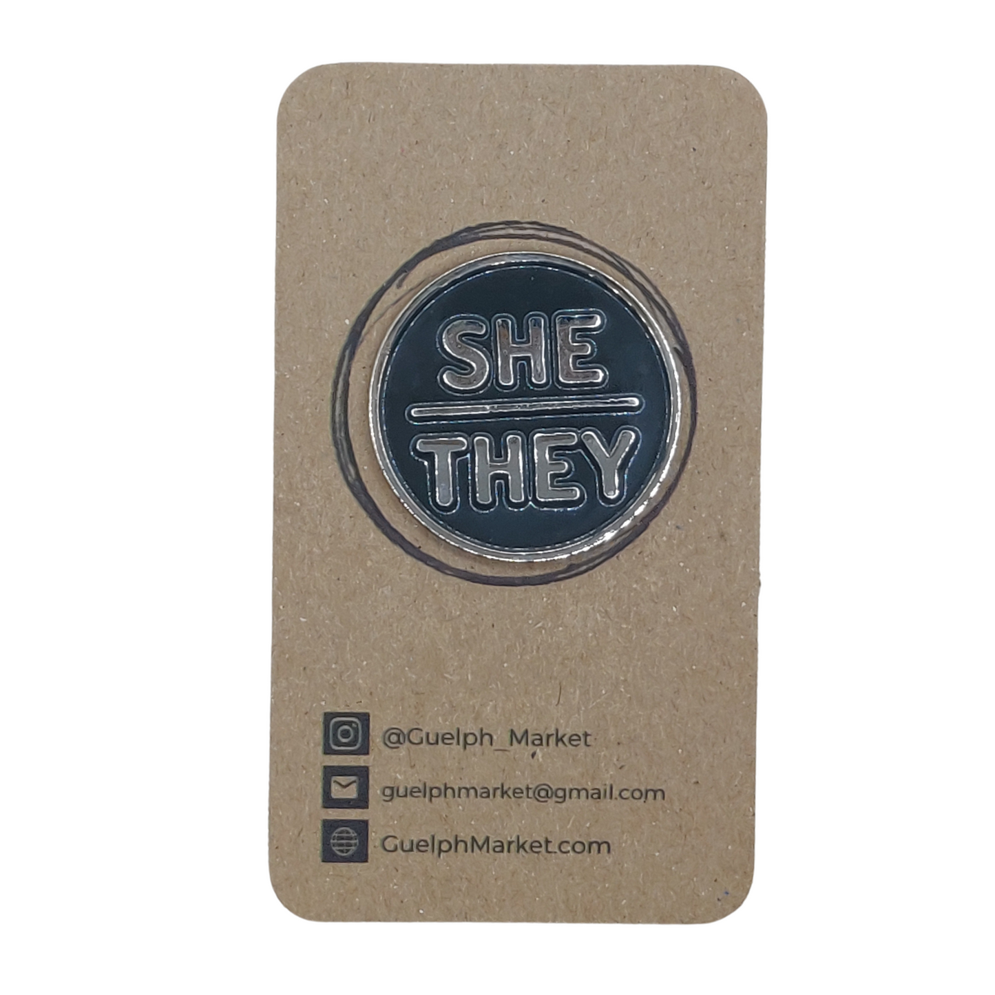 Grey Enamel Pronoun Pins