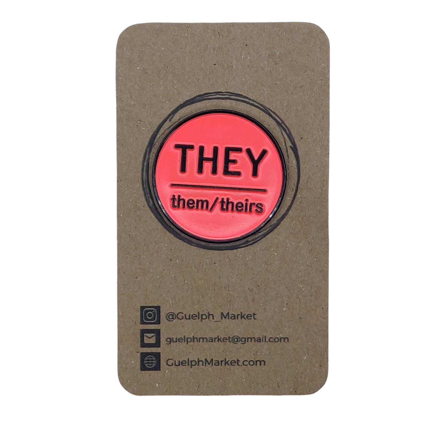 They Them Theirs Enamel Pronoun Pin